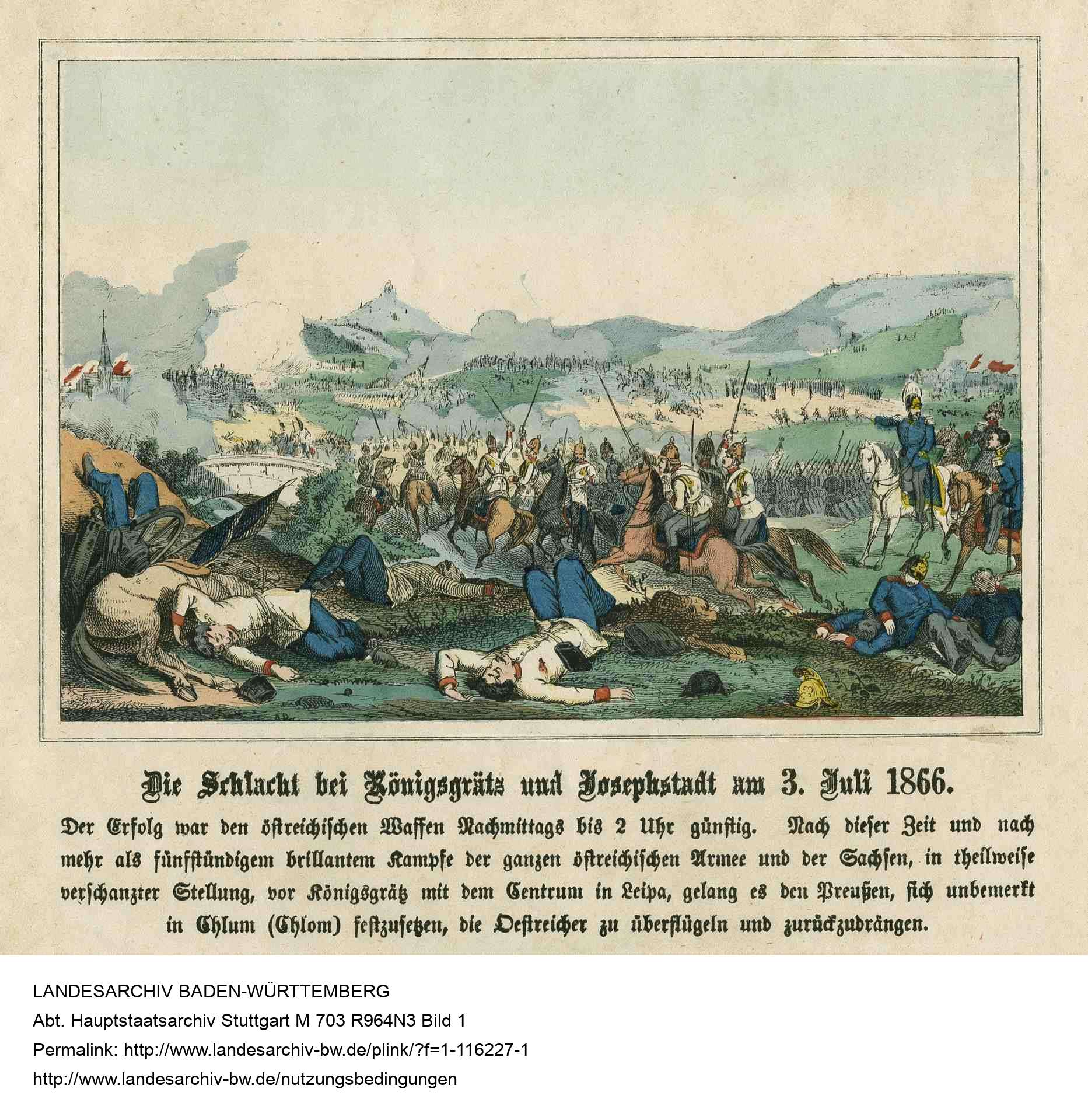 Schlacht bei Königgrätz und Josephstadt am 3.7.1866